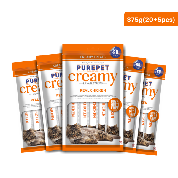 Purepet Real Chicken Lickable Creamy Treats for Cats Online now