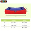 Skatrs Square Shaped Bed for Dogs & Cats (Red & Blue) Discount