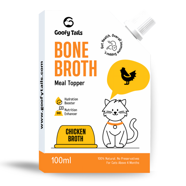 Goofy Tails Chicken Bone Broth for Cats Fashion