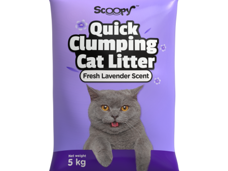 Scoopy Quick Clumping Lavender Scented Cat Litter|100% Natural on Sale