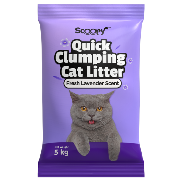 Scoopy Quick Clumping Lavender Scented Cat Litter|100% Natural on Sale