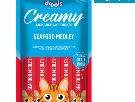 Drools Seafood Medley Creamy Cat Treats Discount