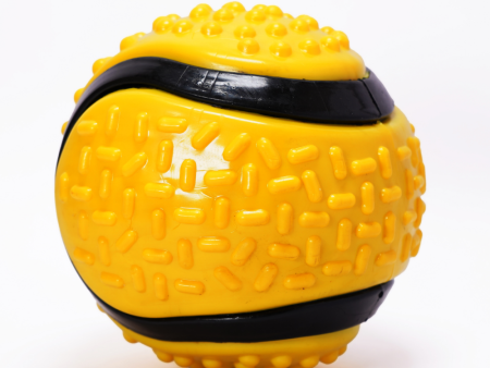 Skatrs Rubber Ball Toy for Dogs and Cat (Yellow) on Sale