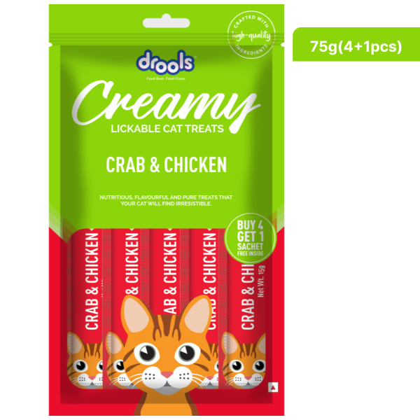 Drools Crab & Chicken Creamy Cat Treats For Sale