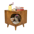 FurryLiving Wally Side Table with Cushion for Small Dogs and Cats (Honey Yellow Cushion) Online Hot Sale