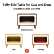 FurryLiving Telly Side Table with Cushion for Small Dogs and Cats (Honey Cream Cushion) Online now