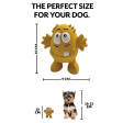 Goofy Tails Latex Yellow Monster Toy for Dogs (Yellow) For Discount