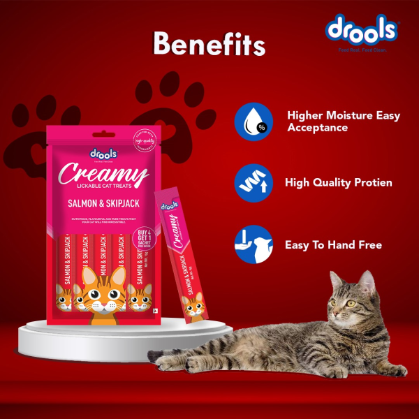 Drools Salmon & Skipjack Creamy Cat Treats Sale