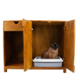 FurryLiving Paco Litter Cabinet for Cats (Honey) on Sale