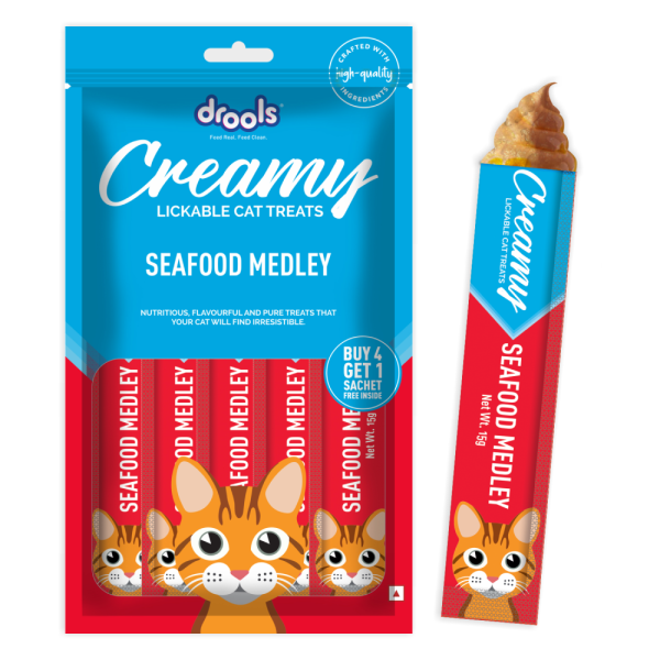 Drools Seafood Medley Creamy Cat Treats Discount