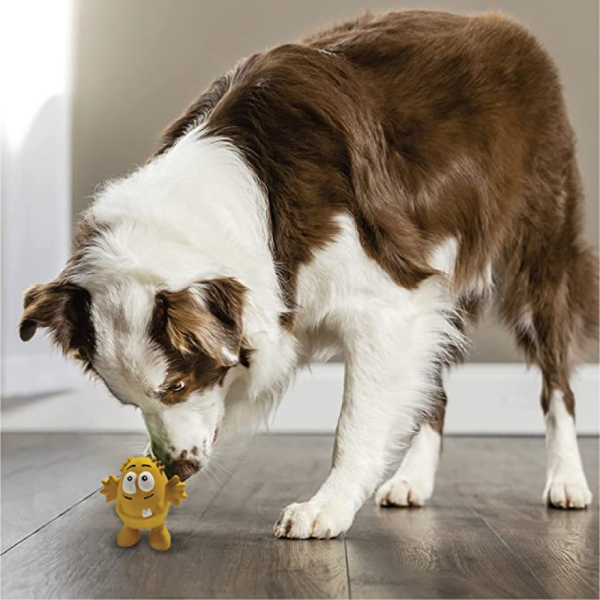 Goofy Tails Latex Yellow Monster Toy for Dogs (Yellow) For Discount