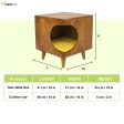 FurryLiving Wally Side Table with Cushion for Small Dogs and Cats (Honey Yellow Cushion) Online Hot Sale