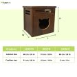 FurryLiving Meraki Cabinet with Cushion for Small Dogs and Cats (Dark Brown Brown Cushion) on Sale