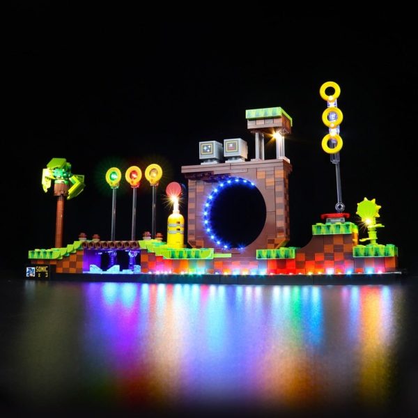 MOC  Compatible  LED Light Up Kit For Ideas 21331 Classic Sonic Pop Game Green Hill Zone Building Blocks Toys Set Fashion