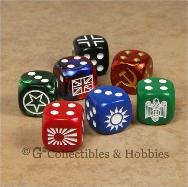 Axis & Allies 7pc Dice Set Online Hot Sale