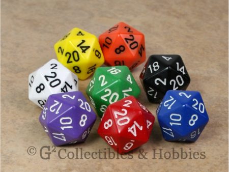 D20 RPG Dice Set : Opaque 8pc - 8 Colors on Sale