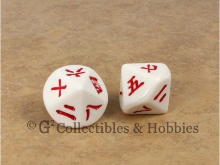 D10 Japanese KANJI Large 20mm Dice Pair Discount