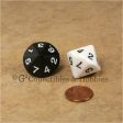 14 Sided D7 1 to 7 Twice Large 20mm Dice Pair - Black & White Cheap