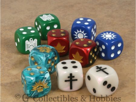 WWII Axis & Allies 10pc Dice - Set C Fashion