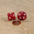 D10 Pearlized Red with White Numbers 10pc Dice Set Fashion