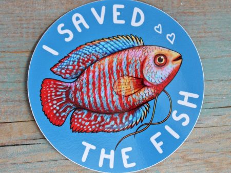 I Saved The Fish Vinyl Sticker Online Hot Sale