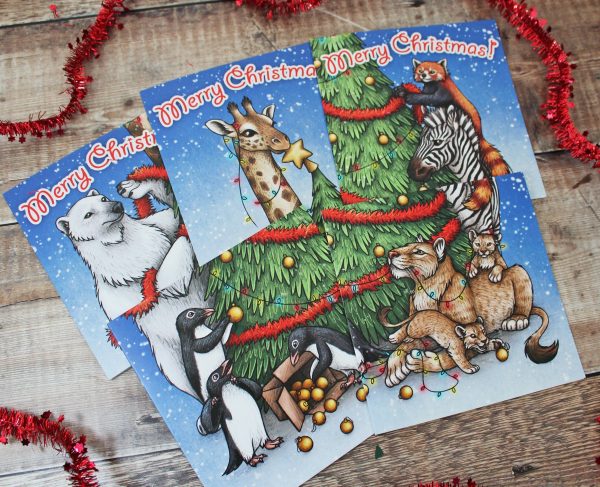 Having A Wild Christmas ~ Giraffe Christmas Card Hot on Sale