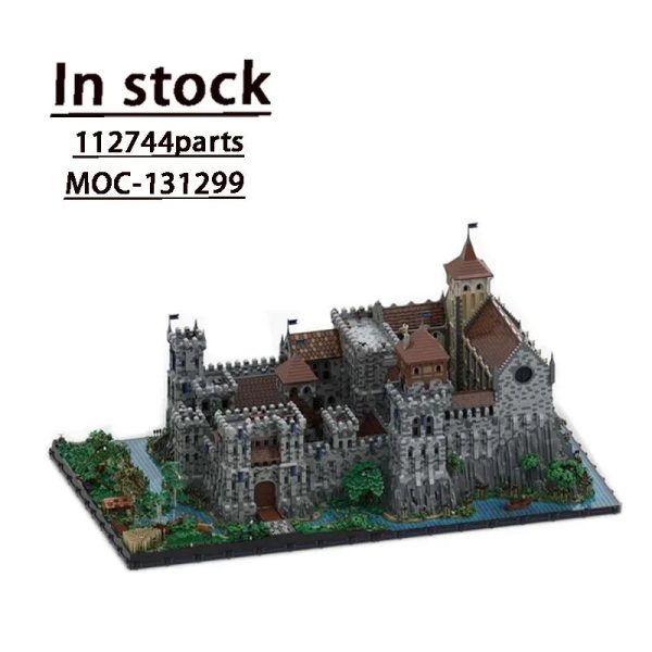 MOC-131299 Jumbo Oversized Complete Medieval Castle Building Block Model 112744 Building Block Parts Kids Birthday Toy Gift Supply