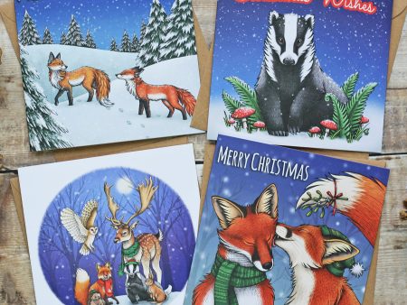 Wildlife Christmas Card 8 Pack - £1 goes to Lower Moss Wood Wildlife Hospital Online Hot Sale