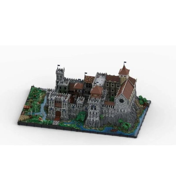 MOC-131299 Jumbo Oversized Complete Medieval Castle Building Block Model 112744 Building Block Parts Kids Birthday Toy Gift Supply