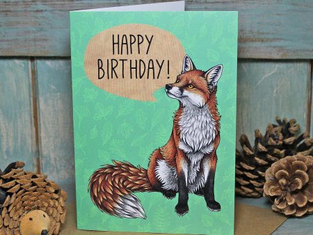 Red Fox Birthday Card Online Sale