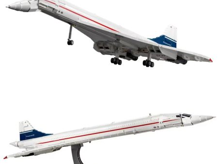 MOC NON  NEW 10318 Airbus Concorde Building Kit World’s first supersonic Airliner Aviation Space Shuttle Blocks Brick Educational Toy Kid Cheap