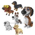 MOC NON  New Cartoon Dog Mini Block Beagle Hound Schnauzer Dachshund Sheepdog DIY Building Brick Toy For Kids Box Cheap