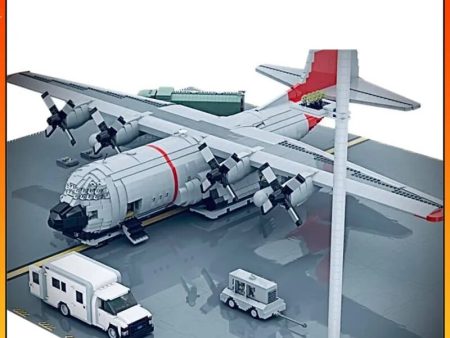 MOC NON  MOC Military US Air Foe Variant LC-130 Heules Transport Airaft MOC Building Blocks Large Airplane Model Bricks Toys Kid Online Hot Sale