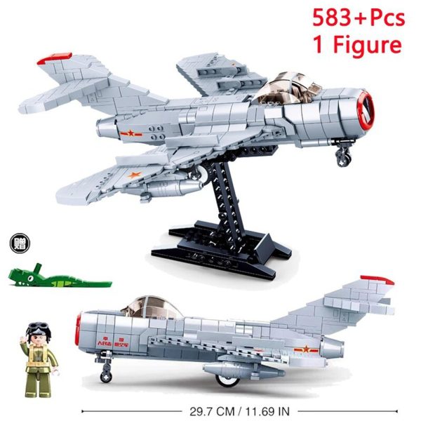 MOC NON  Soldier F A-18E Super BumbleBee Strike Hornet Fighter Plane Building Blocks War Bricks Classic Model Educational Kids MOC Toys Discount