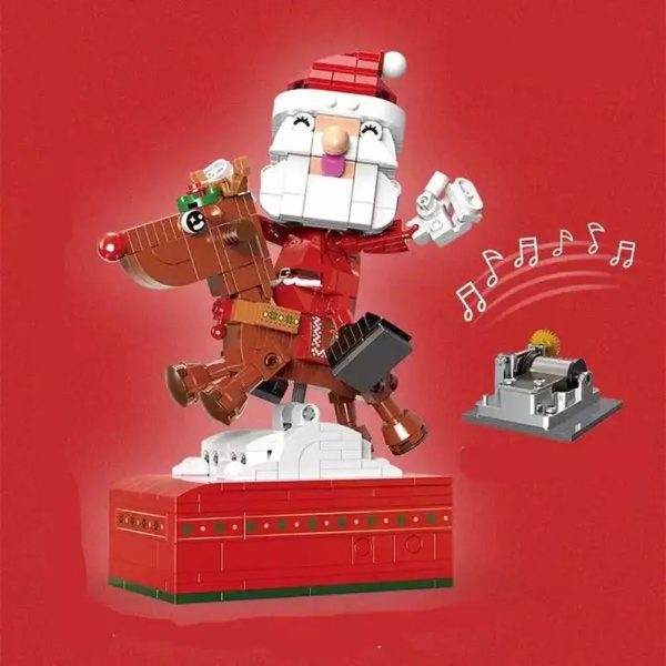 MOC  Compatible  1455 Pcs City Christmas House House Building Blocks Friends Music Box Castle Train Santa Claus Tree Bricks toys Kids For Cheap