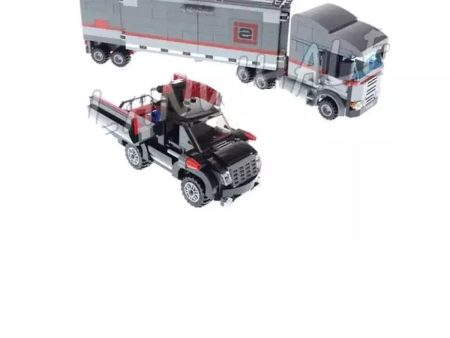 MOC NON  743pcs Ninja Turtle TMNT Big Rig Snow Getaway Truck Black SUV Mobile Lab 10277 Building Block Sets Compatible With Model Fashion