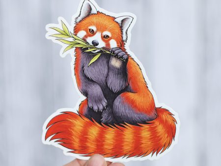 Red Panda Vinyl Sticker For Discount