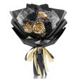 Preserved Flower Bouquet - Classic Black & Gold Roses Fashion