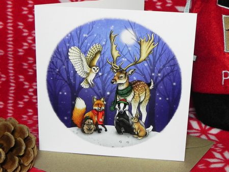 Winter In The Forest Christmas Card Online now