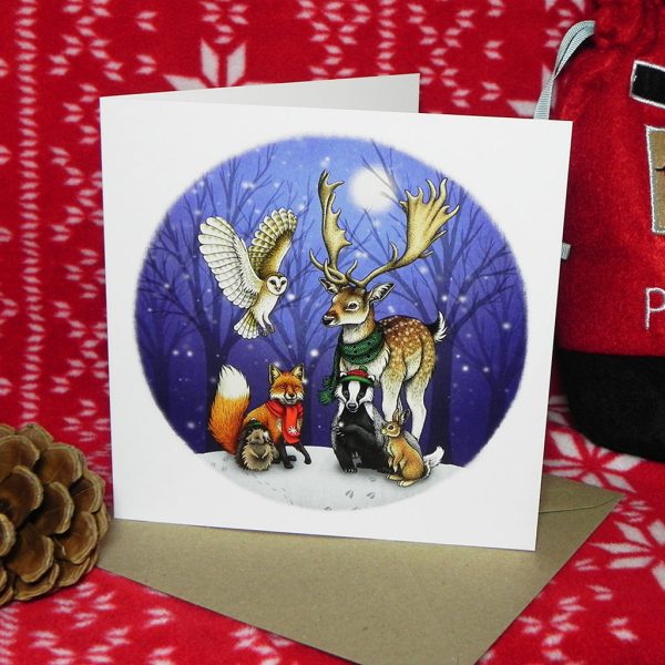 Winter In The Forest Christmas Card Online now