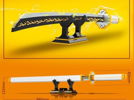 MOC NON  Demon Slayer Bleach Katana Building Block Model Building Kits Ninja Sword Anime Weapon Toy Brick  toys Fashion