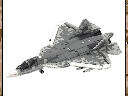 MOC NON  WW II Soldier Weapons Russia Air Foe Sukhoi SU-57 Felon Fighter MOC Building Block DIY Model Bricks Toys Kid For Sale