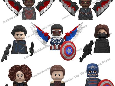 MOC  Compatible  The Captain Winter Zemo Soldier Falcon John American Walker Model Building Blocks MOC Bricks Set  toys For Sale