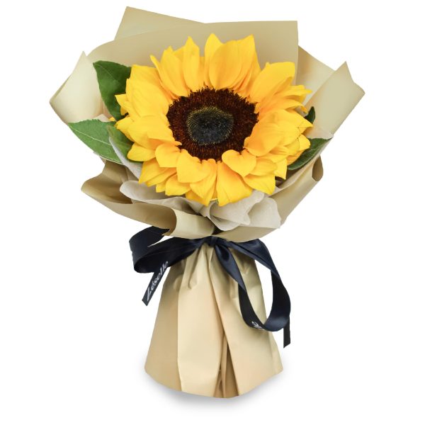 Fresh Flower Bouquet - Classic Sunflower (S) - Khaki Wrapper Online