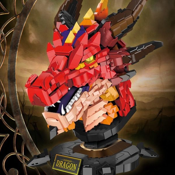 MOC  Compatible  Moc Creative Red Western Dragon Figure Model Building Block 2713pcs Famous Idea Home Decoration Bricks Toys Kids For Sale