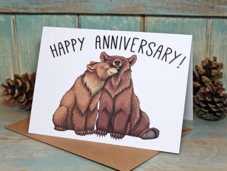 Bear Couple Anniversary Card Cheap