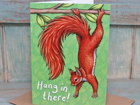 Red Squirrel Hang In There! Card Online