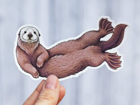 Sea Otter Vinyl Sticker Supply