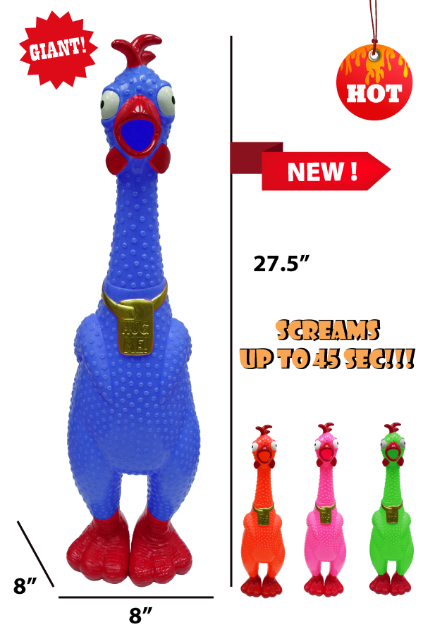 Giant Hug Me Chicken Blue - Over 2 Feet tall, Screams for up to 45 seconds! (Blue) Online Sale