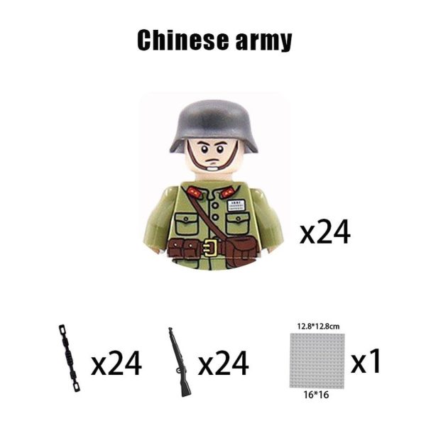 MOC NON  Kids Building Blocks Toy Soldier Figures Brick Britain US Germany Soviet Italy France Army Soldier Weapon Model Discount